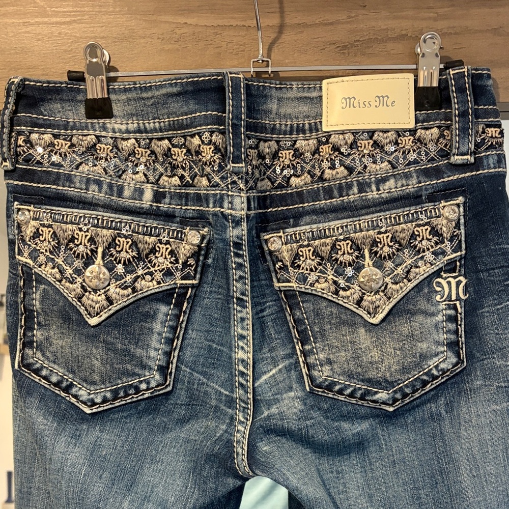 Miss Me Women's Denim Jeans with Embellished Pockets